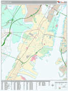Jersey City Digital Map Premium Style
